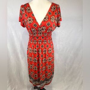 Max Edition Grecian banded empire waist boho dress size large